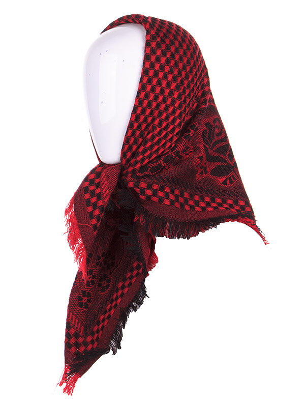 Платок Shawls (78*78) P303 red (деми)