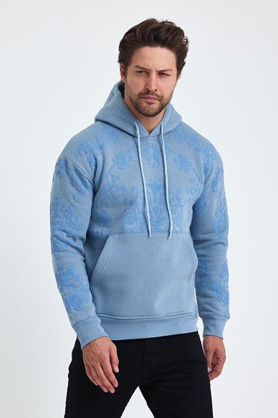 Худи 2BRO (S-2XL) BR439 l.blue (зима)