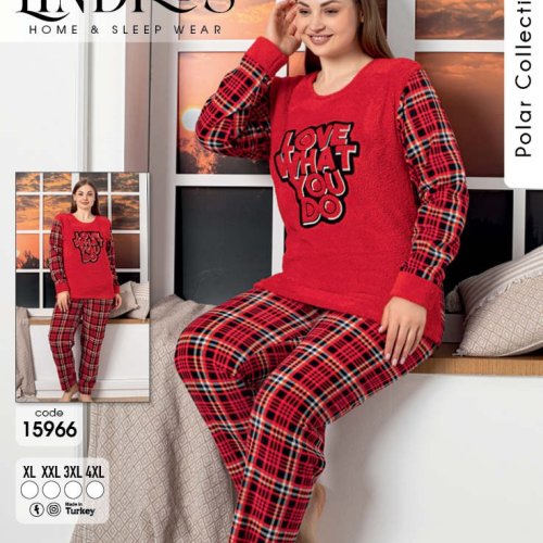 Пижама Disneyopt (XL-4XL) 15966 red (зима) Disneyopt 15966 red