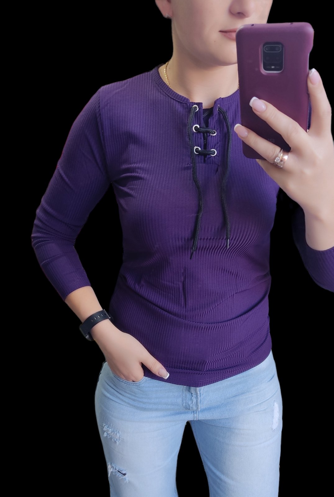 Свитер Shipi (M-XL) 971 purple (деми)