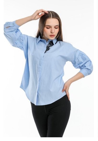 Рубашка Shipi (S-XL) 2208 l.blue (деми)