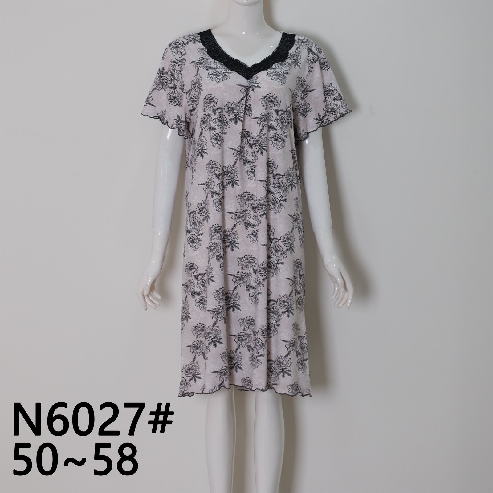 Ночнушка Brilliant (50-58) N6027 grey (лето)