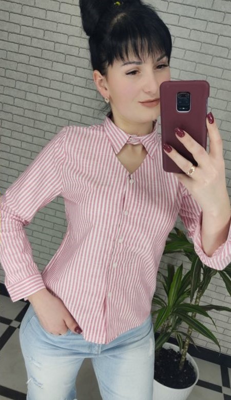 Рубашка Shipi (S-XL) 3066-01 pink (деми)