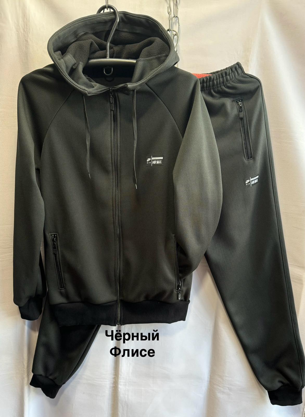 Костюм спорт Minh (46-54) MH652 black (зима)