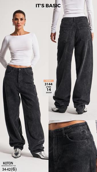 Штаны Jeans Style (34-42) 3144-27W d.grey (деми)