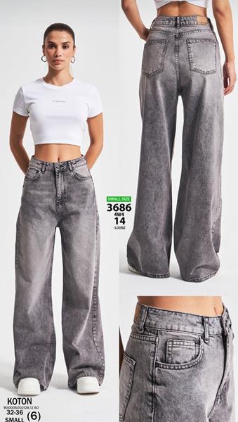 Джинсы Jeans Style (32-36) 3686-4W grey (деми)