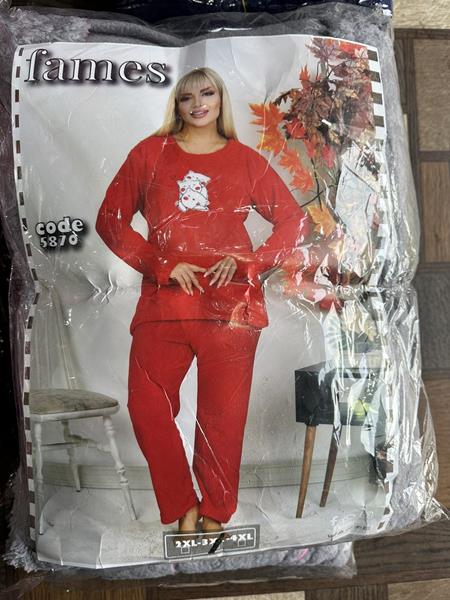 Пижама HomeWear (2XL-4XL) 5870 red (зима)