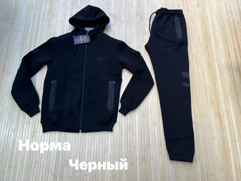 Костюм спорт Navas (M-2XL) NV167 black (зима)