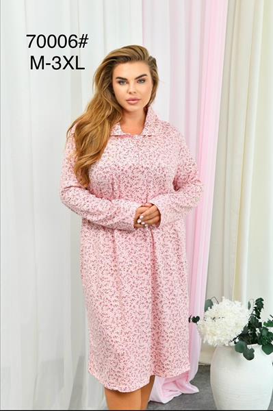 Ночнушка Brilliant (M-3XL) 70006 pink (зима)