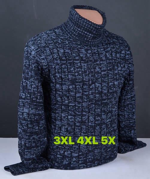 Свитер Vip Stendo (3XL-5XL) 98379-1 navy (зима)