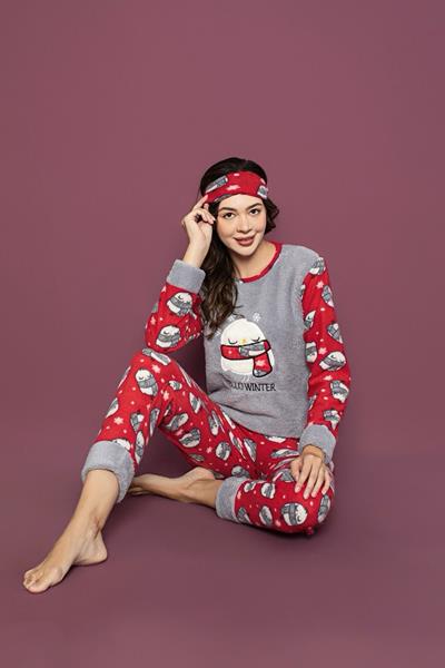 Пижама HomeWear (M-2XL) HW50 red (зима)