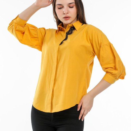 Рубашка Shipi (S-XL) 2808 yellow (деми) Shipi 2808 yellow