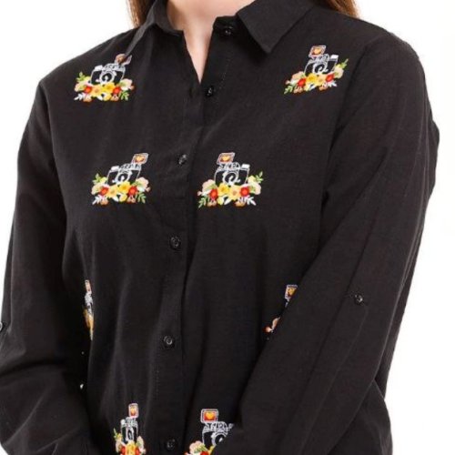 Рубашка Shipi (S-XL) 2063 black (деми) Shipi 2063 black