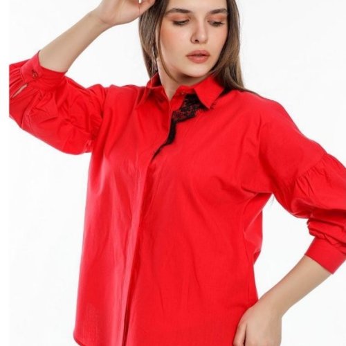 Рубашка Shipi (S-XL) 2208 red (деми) Shipi 2208 red