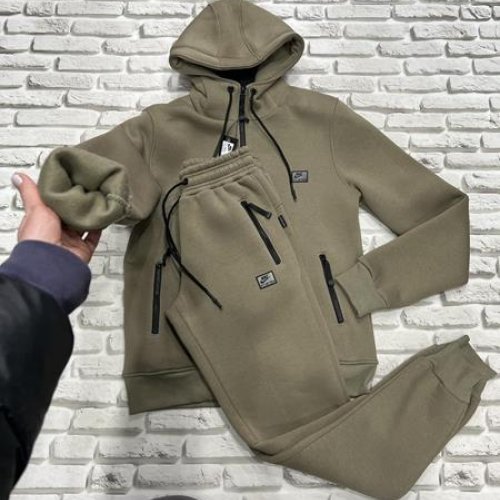 Костюм спорт Yulichka (M-3XL) F3009NK khaki (зима) Yulichka F3009NK khaki