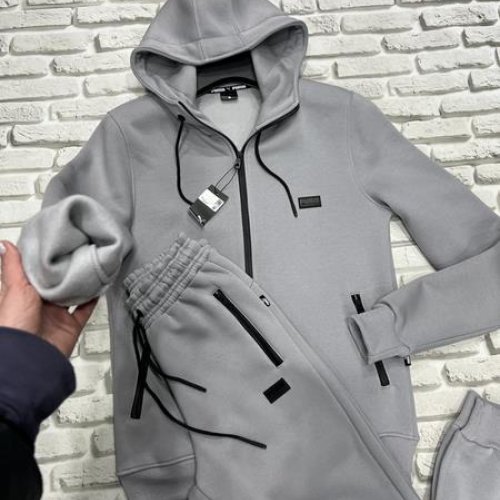 Костюм спорт Yulichka (M-3XL) F3009PM grey (зима) Yulichka F3009PM grey