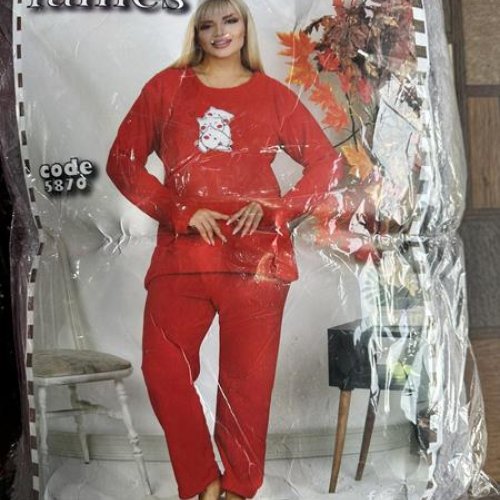 Пижама HomeWear (2XL-4XL) 5870 red (зима) HomeWear 5870 red