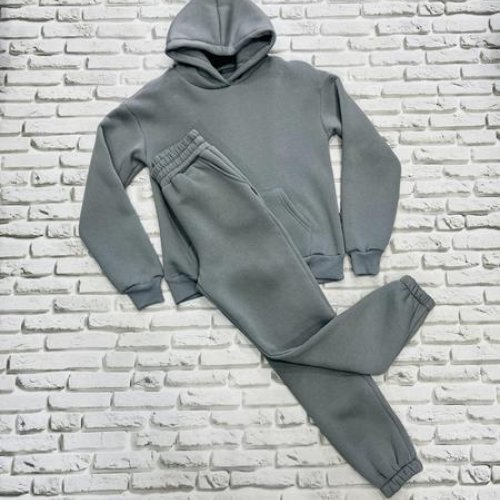 Костюм спорт Yulichka (S-L) F100 grey (зима) Yulichka F100 grey