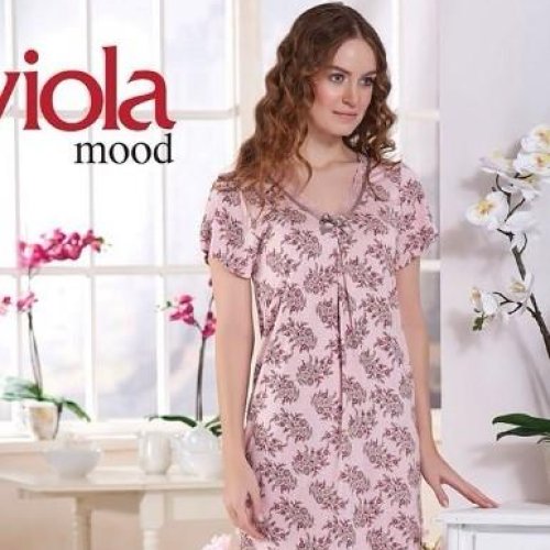 Ночнушка Vehuiah (3XL-5XL) 6100 pink (лето) Vehuiah 6100 pink