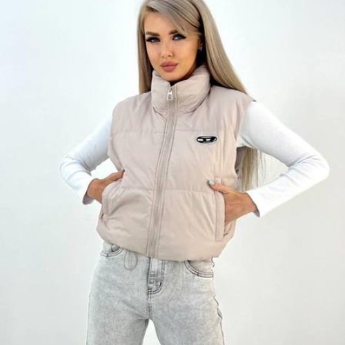 Жилетка Dorimodes (M-XL) JL9311 beige (деми) Dorimodes JL9311 beige