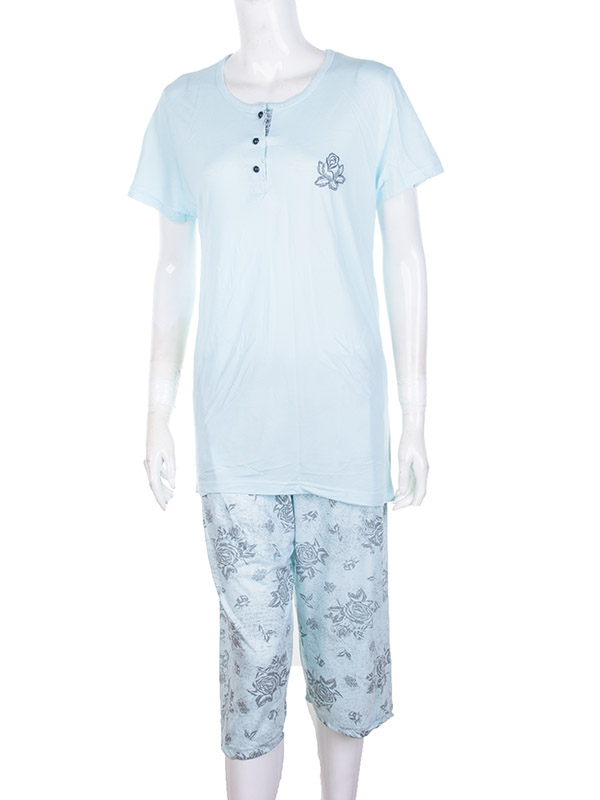 Пижама Obuv OK2 (XL-4XL) 6788 (04078) l.blue (лето)