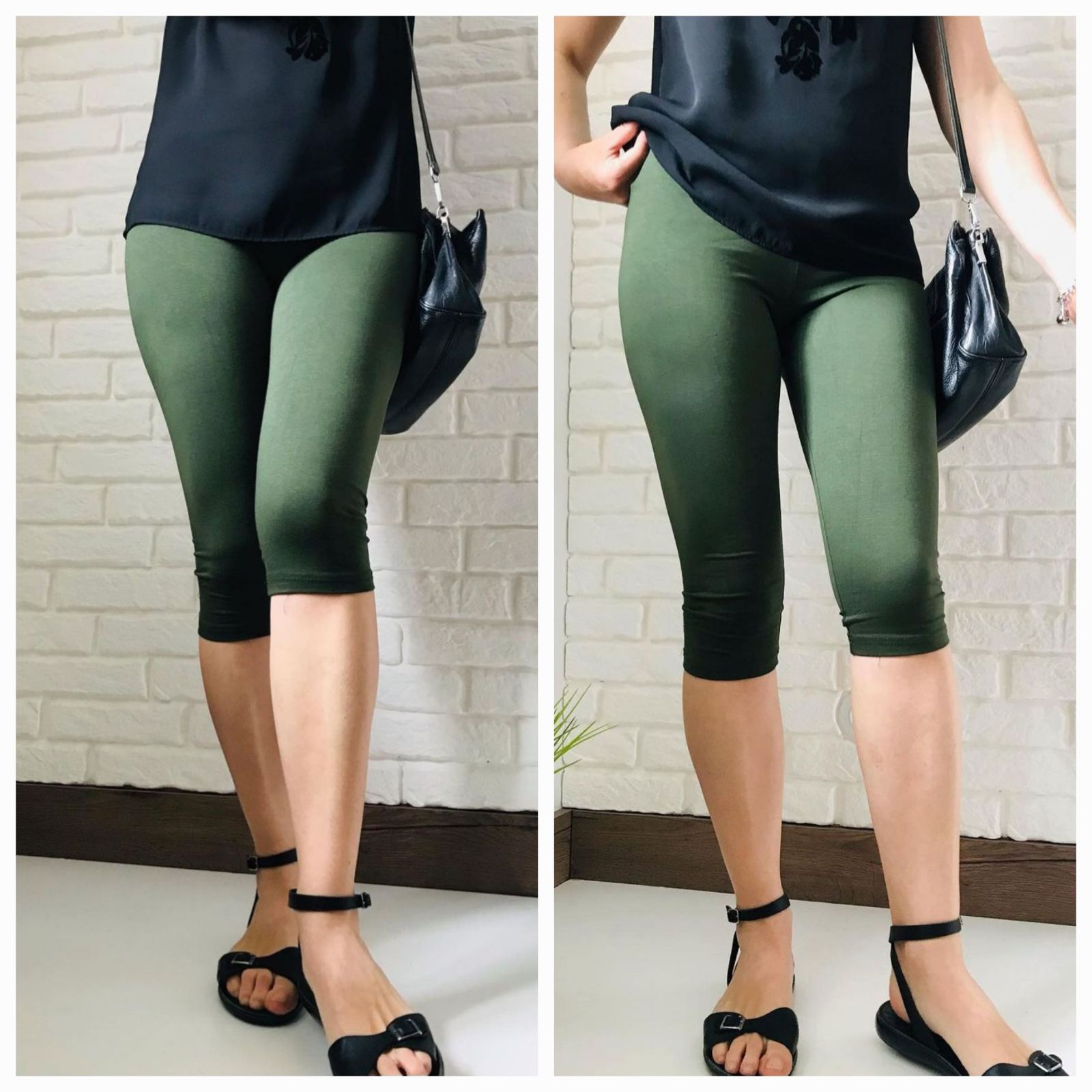 Бриджи Sport style (S-XL) 5171 green (лето)