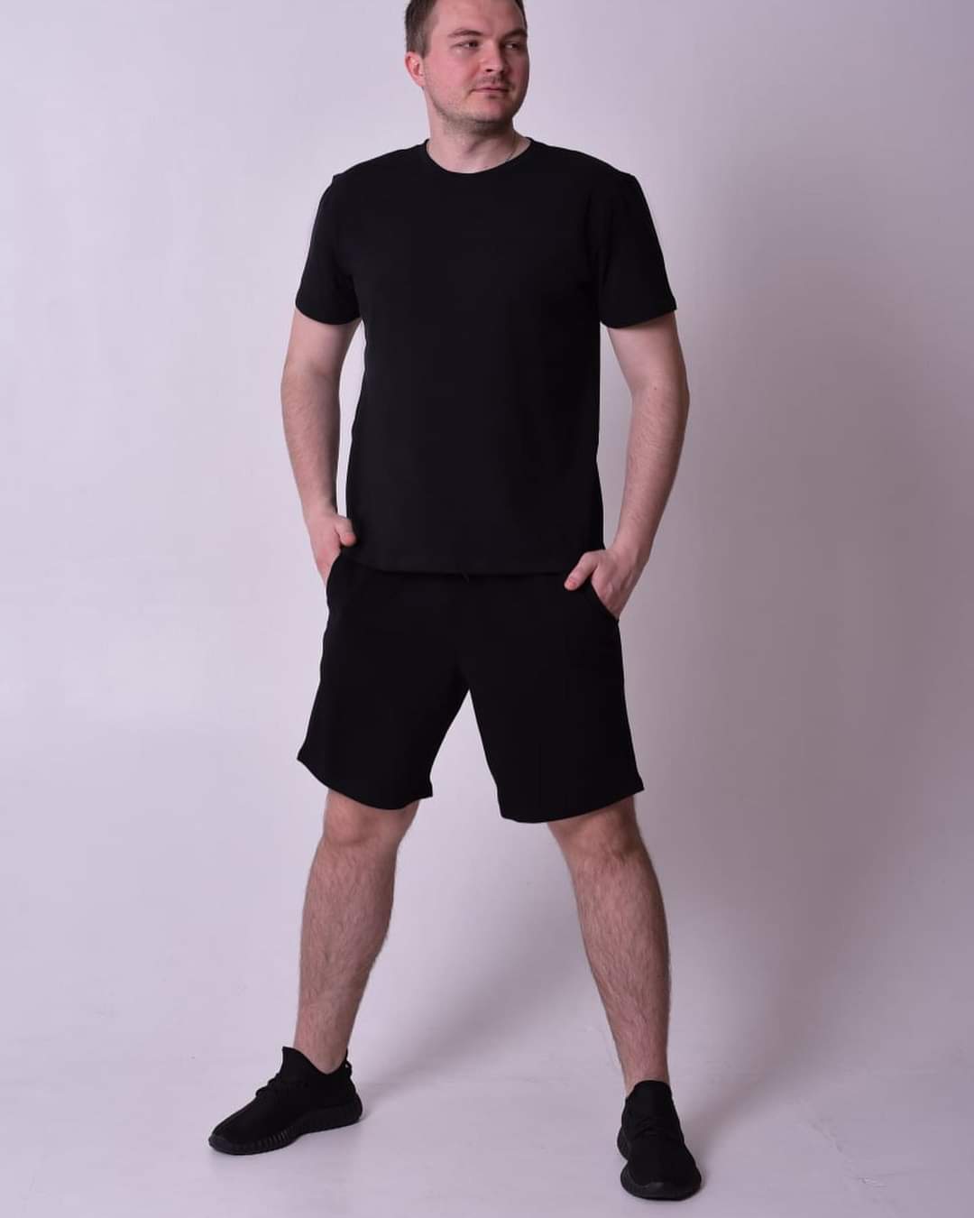 Футболка Sport style (M-2XL) 8 black (лето)