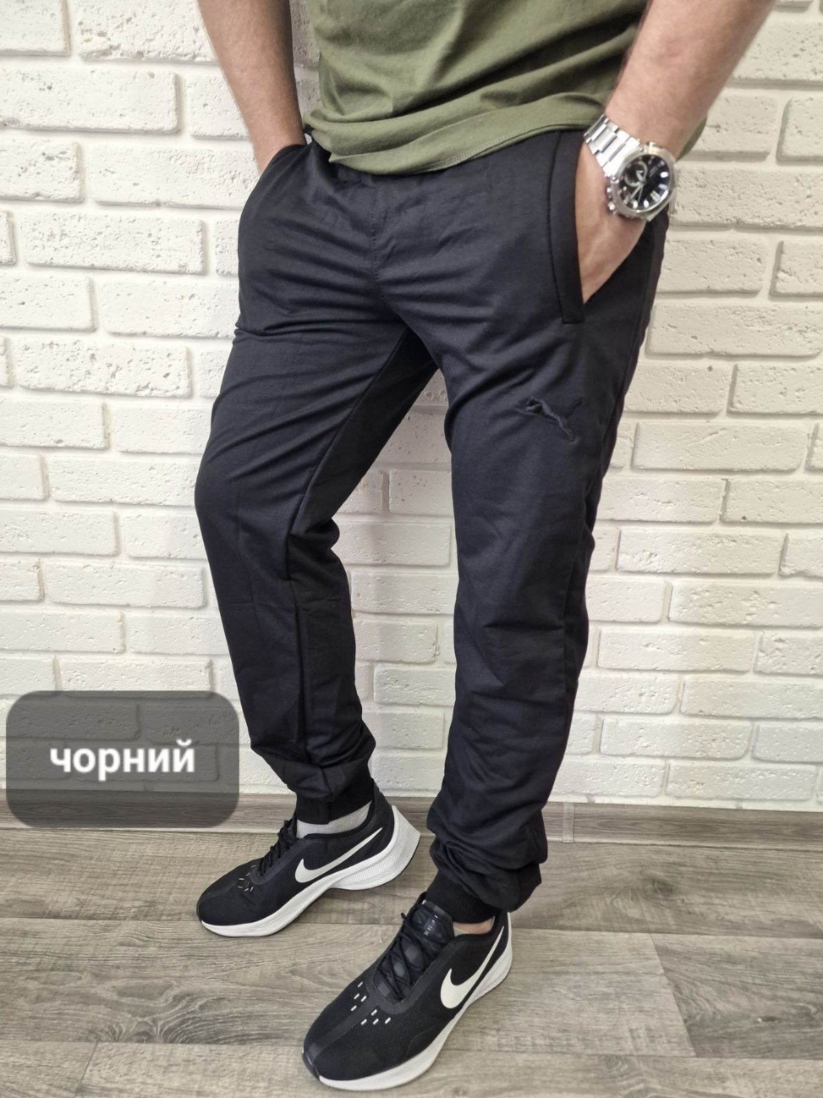 Штаны спорт Sport style (56-64) 02 black-old-5 (деми)