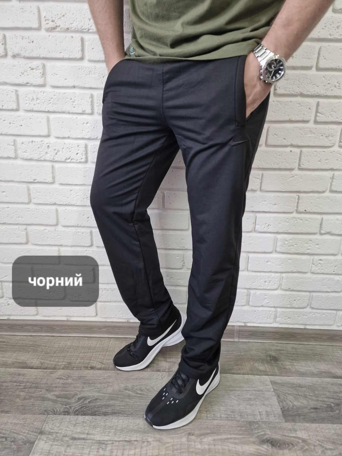 Штаны спорт Sport style (56-64) 01 black-old-4 (деми)