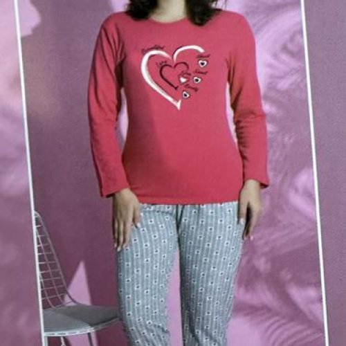 Пижама HomeWear (M-3XL) 15306 powder (зима) HomeWear 15306 powder