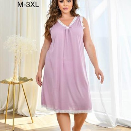 Ночнушка Romeo life (M-3XL) 1725 lilac (лето) Romeo life 1725 lilac