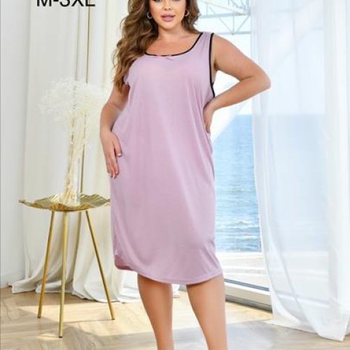 Ночнушка Romeo life (M-3XL) 1724 lilac (лето) Romeo life 1724 lilac