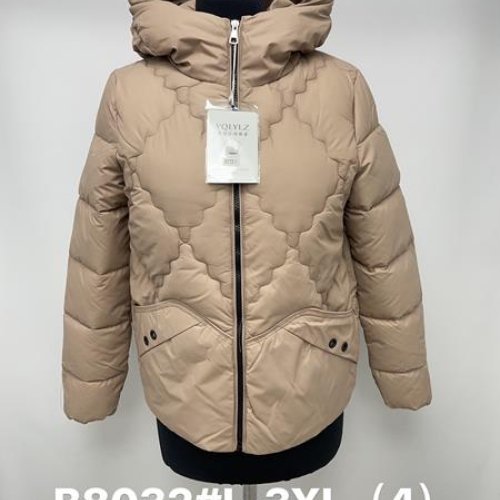 Куртка Jacket (L-3XL) B8032 beige (деми) Jacket B8032 beige