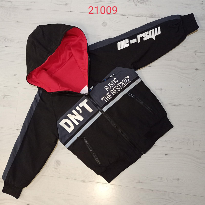 Куртка Malibu2 (S-2XL) 21009 black-grey (деми)