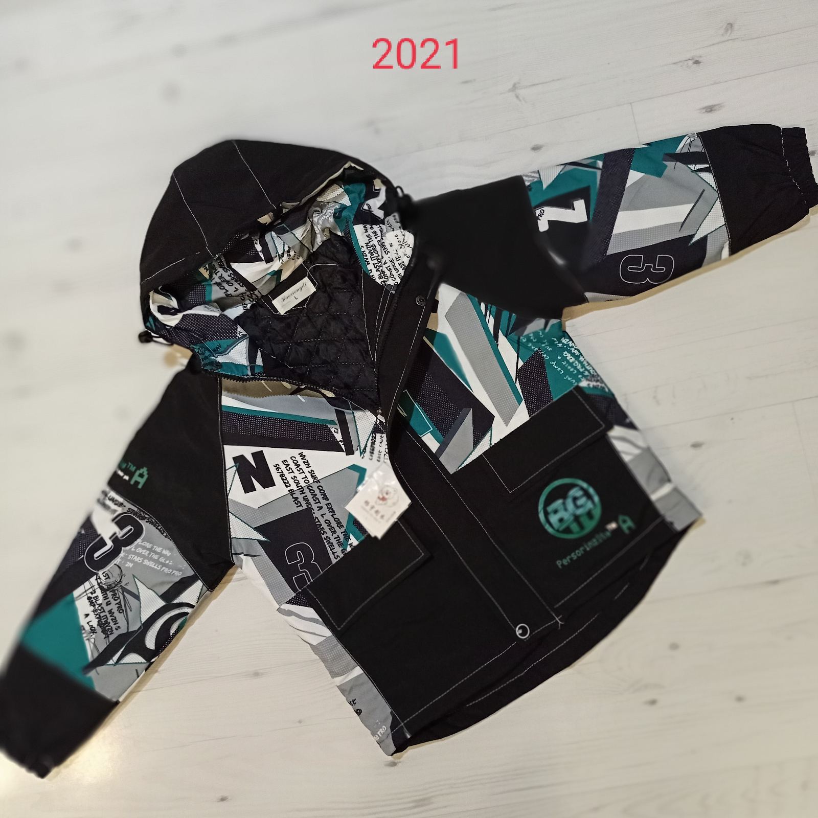 Куртка Malibu2 (8-11) 2021 black-green (деми)