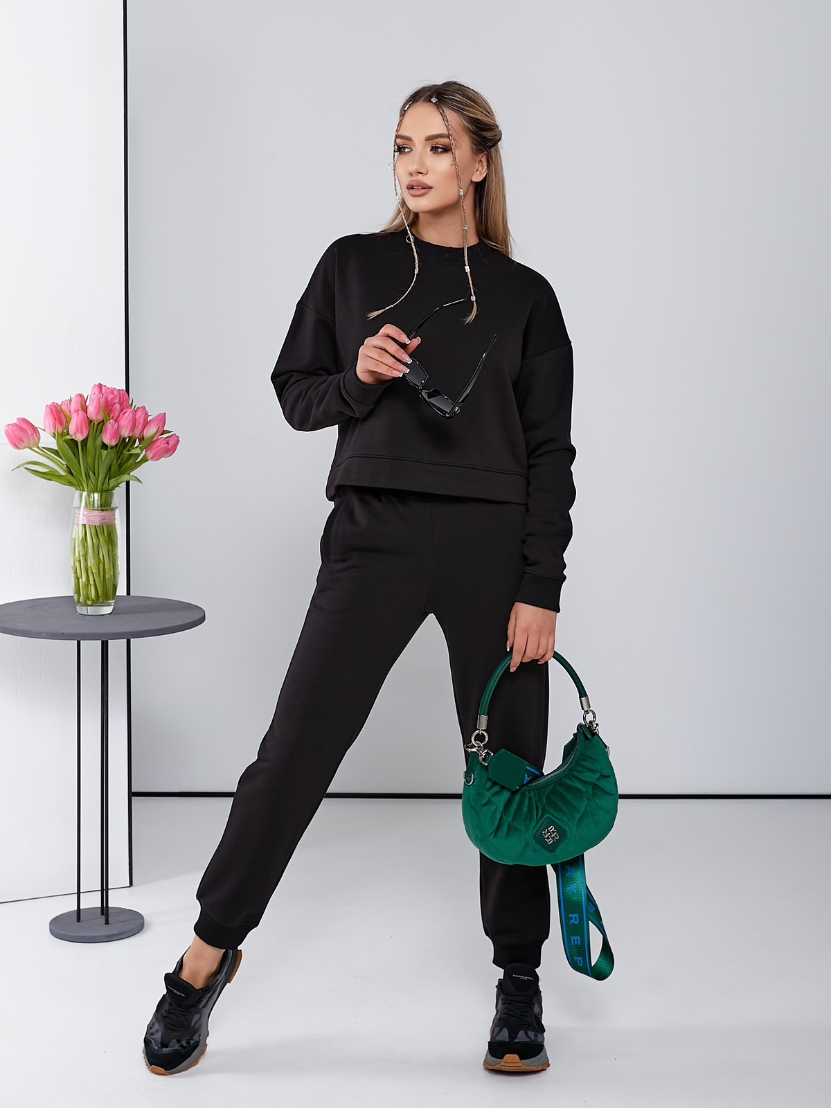 Костюм спорт Nadia-Natali (46-50) 001 black (деми)