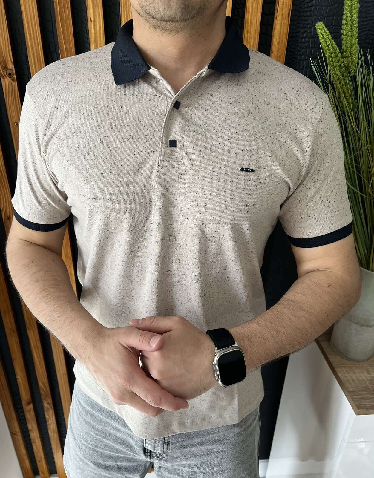 Футболка Nik (M-2XL) 34339 beige (лето)