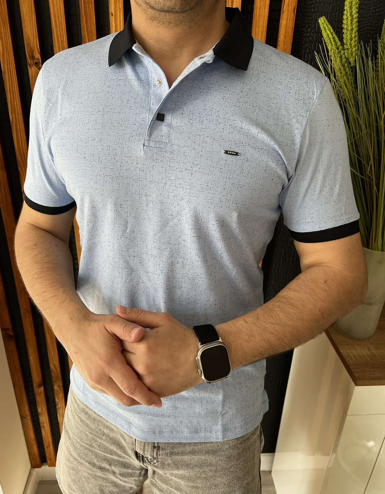 Футболка Nik (M-2XL) 34340 l.blue (лето)