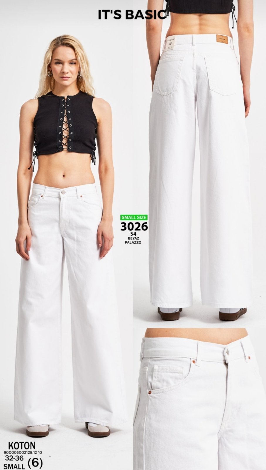 Джинсы Jeans Style (32-36) 3026 white (деми)