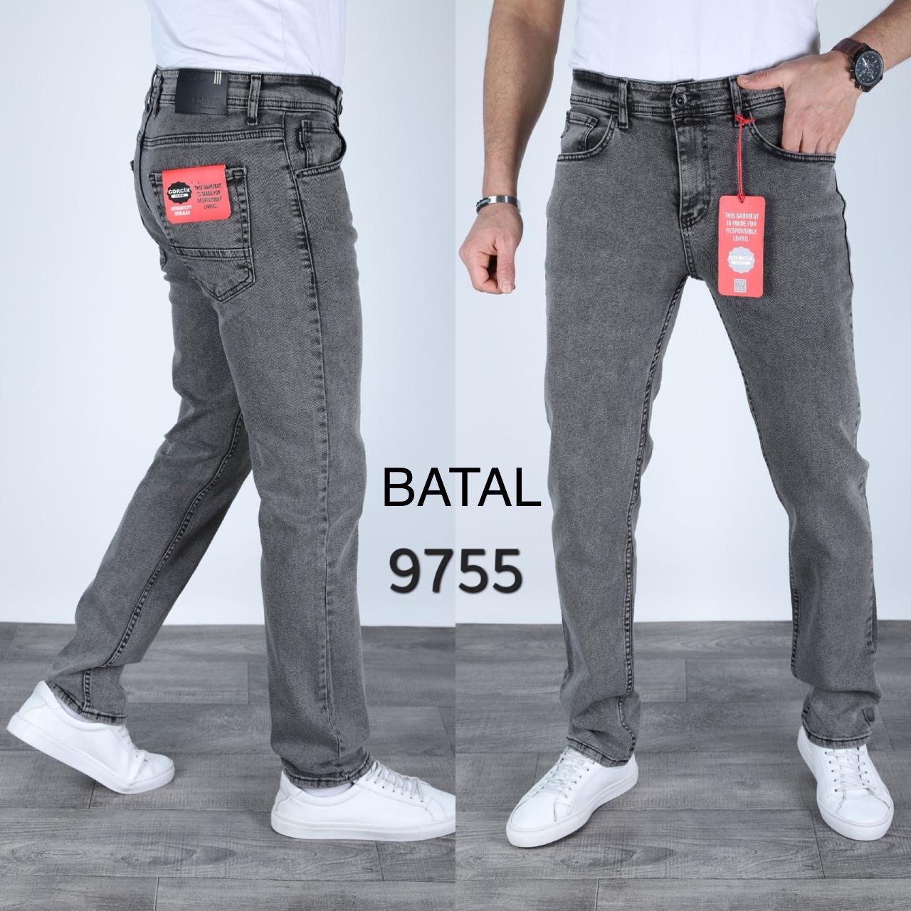 Джинсы Ruxa (32-40) 9755 grey (деми)