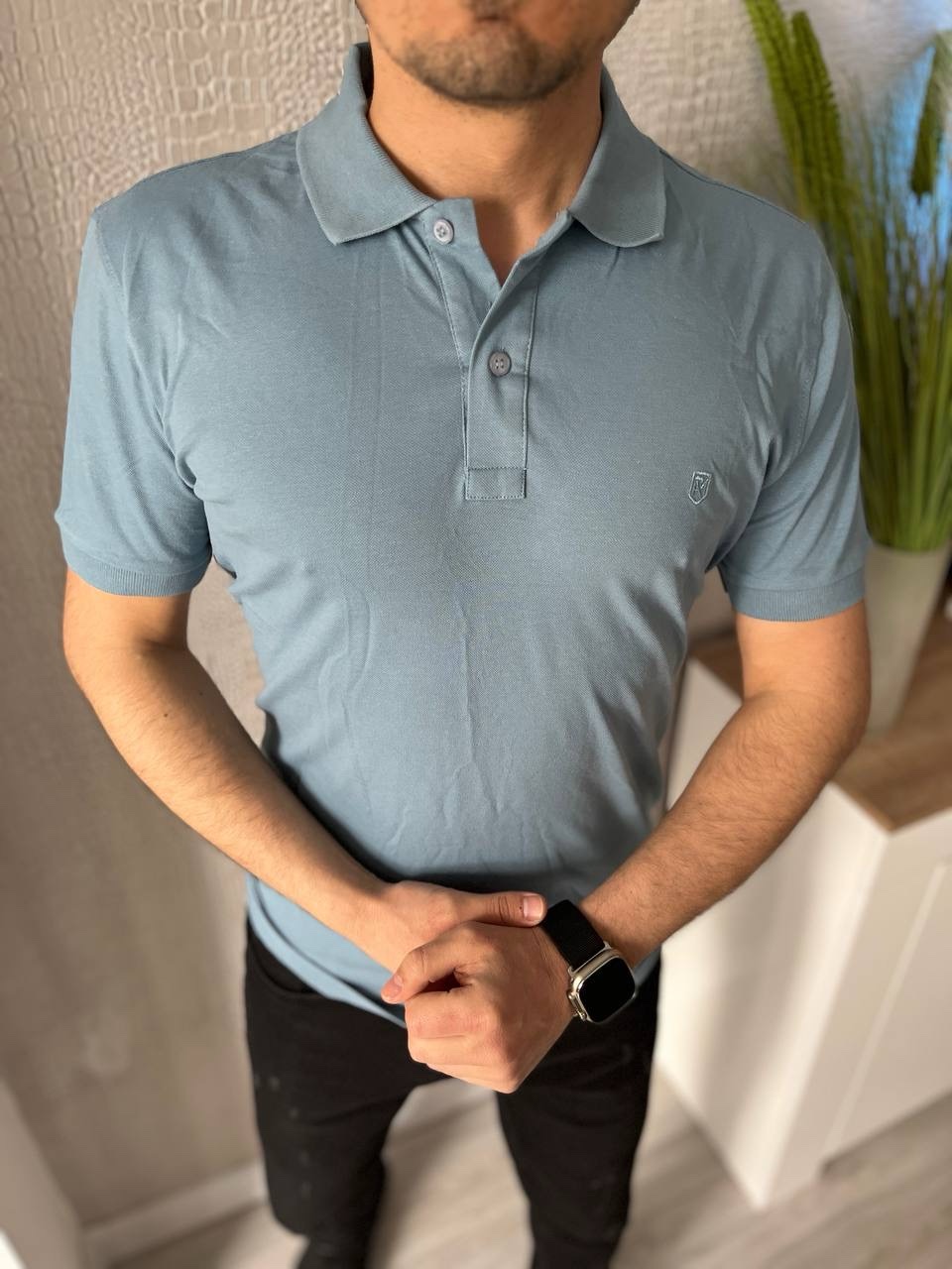 Футболка Nik (M-2XL) 34370 l.blue (лето)