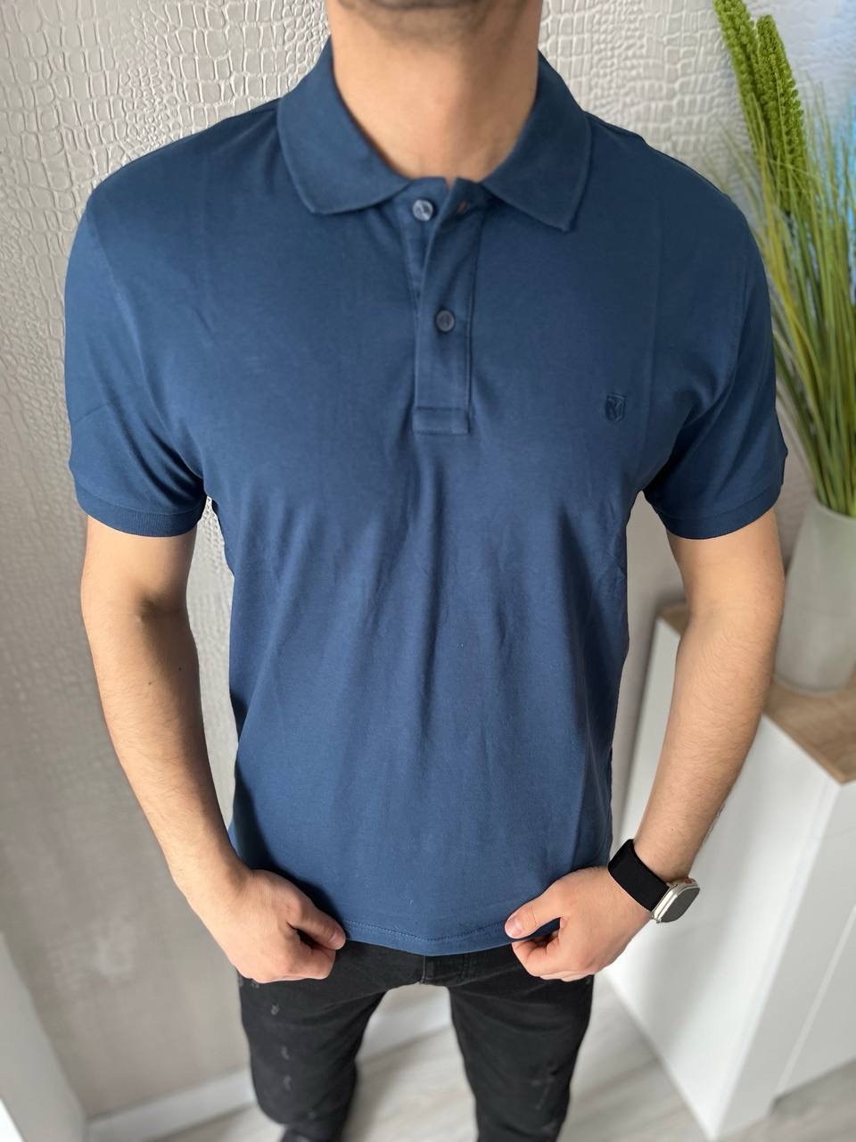 Футболка Nik (M-2XL) 34371 blue (лето)