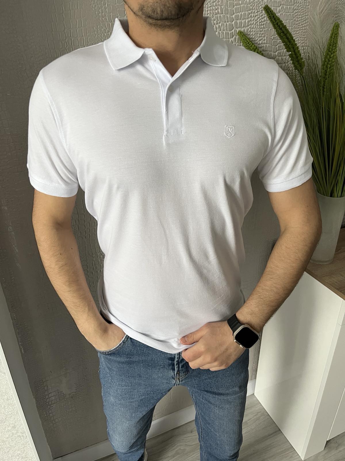 Футболка Nik (M-2XL) 34374 white (лето)