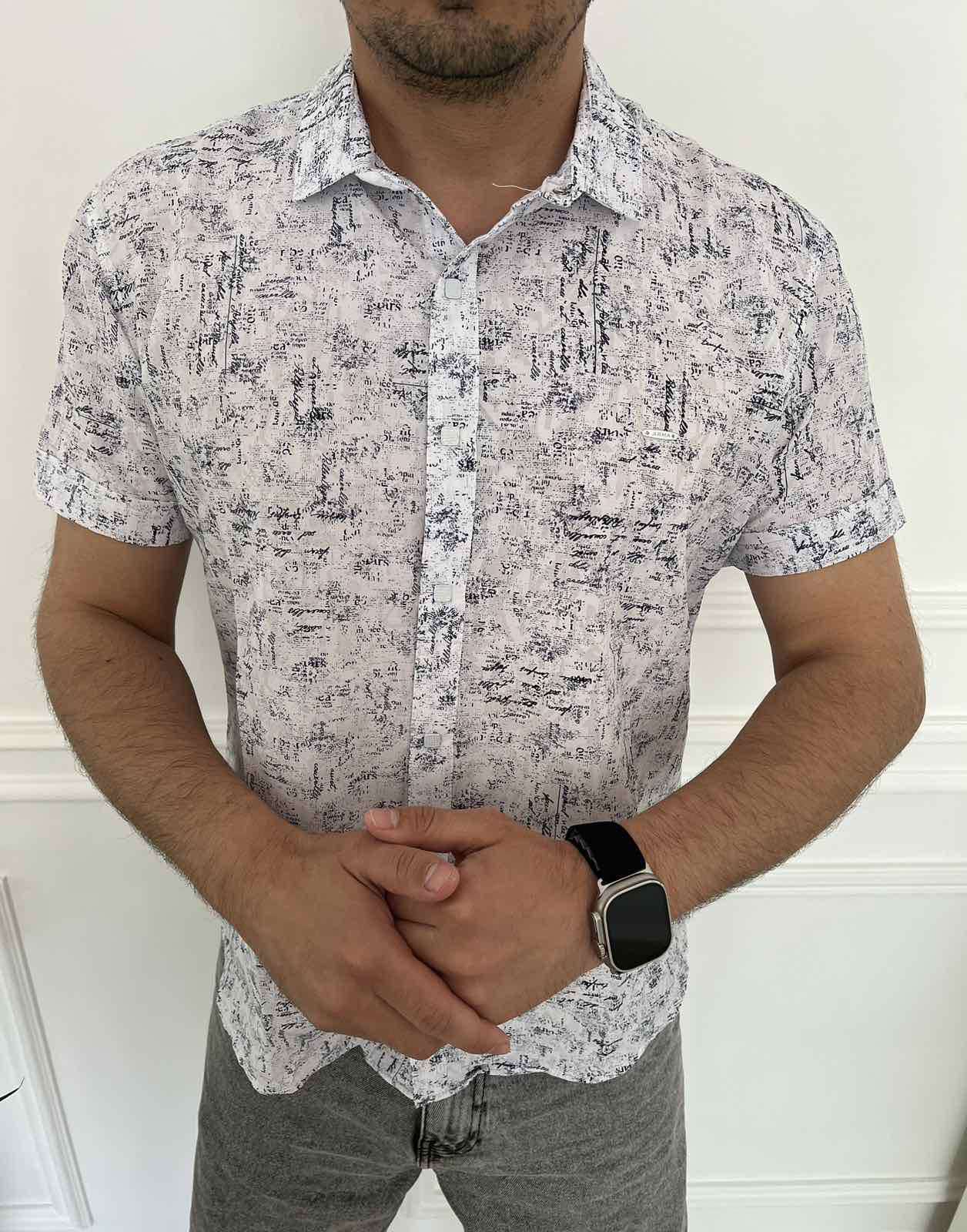 Рубашка Nik (L-2XL) 34405 white (лето)