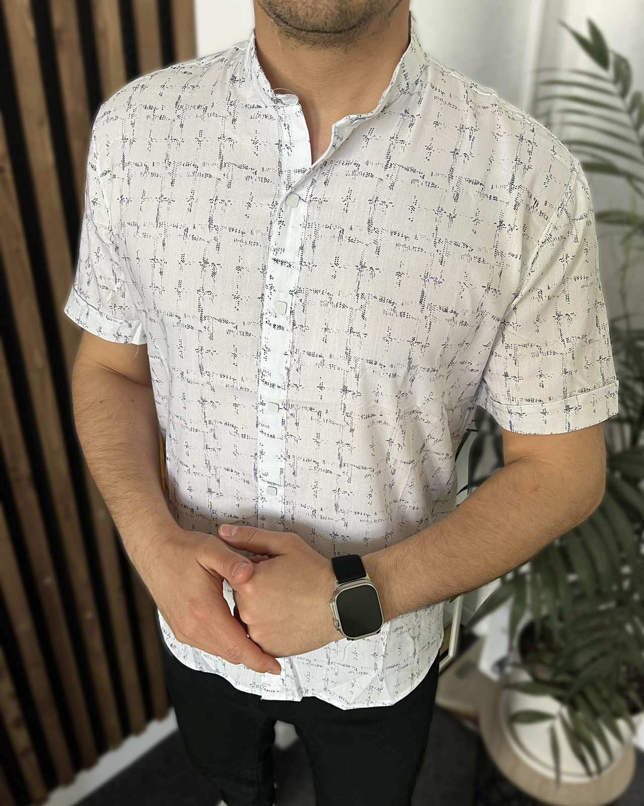 Рубашка Nik (L-2XL) 34412 white (лето)
