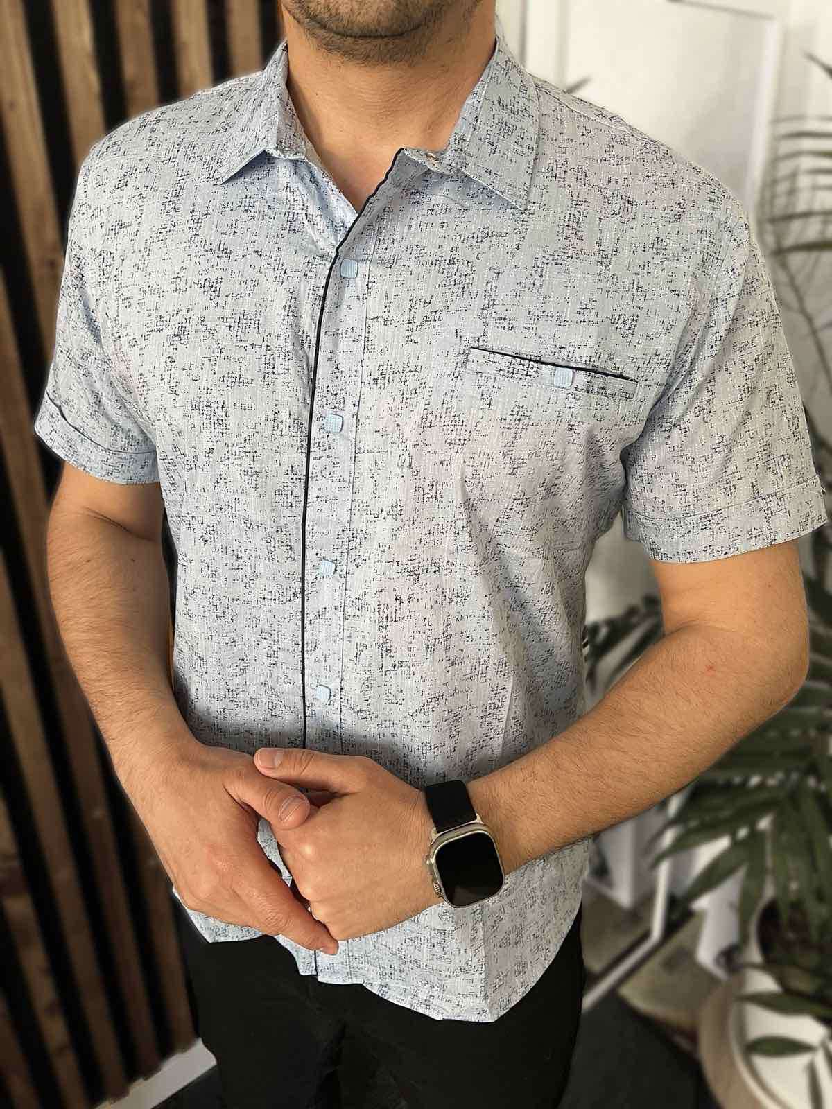 Рубашка Nik (L-2XL) 34413 l.grey (лето)