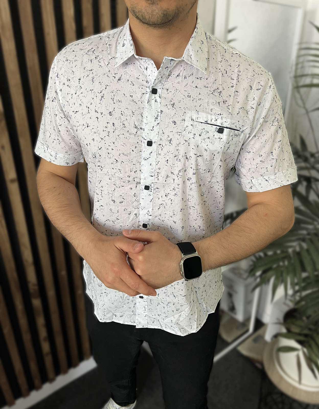Рубашка Nik (L-2XL) 34414 white (лето)