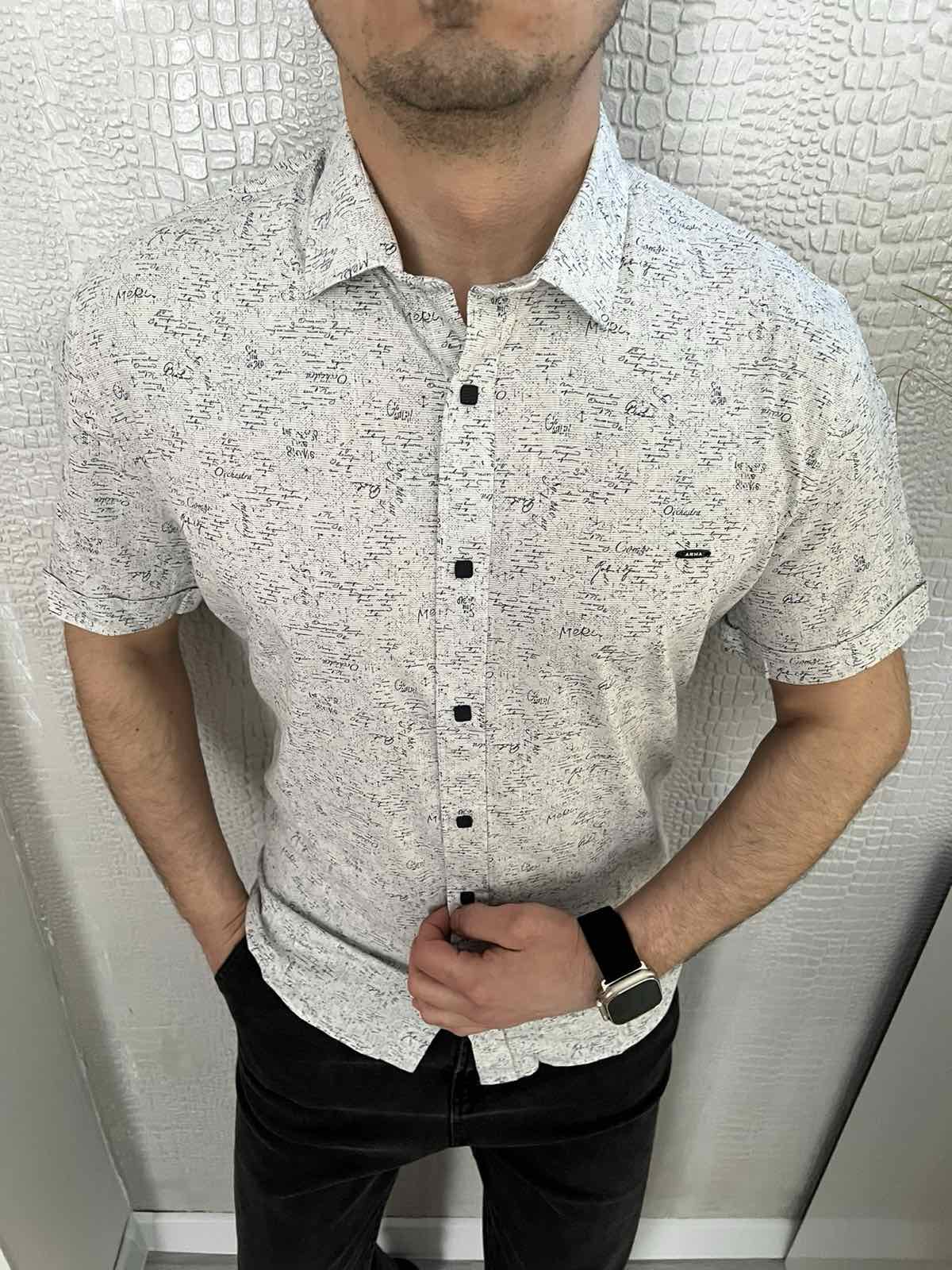 Рубашка Nik (L-2XL) 34420 l.grey (лето)