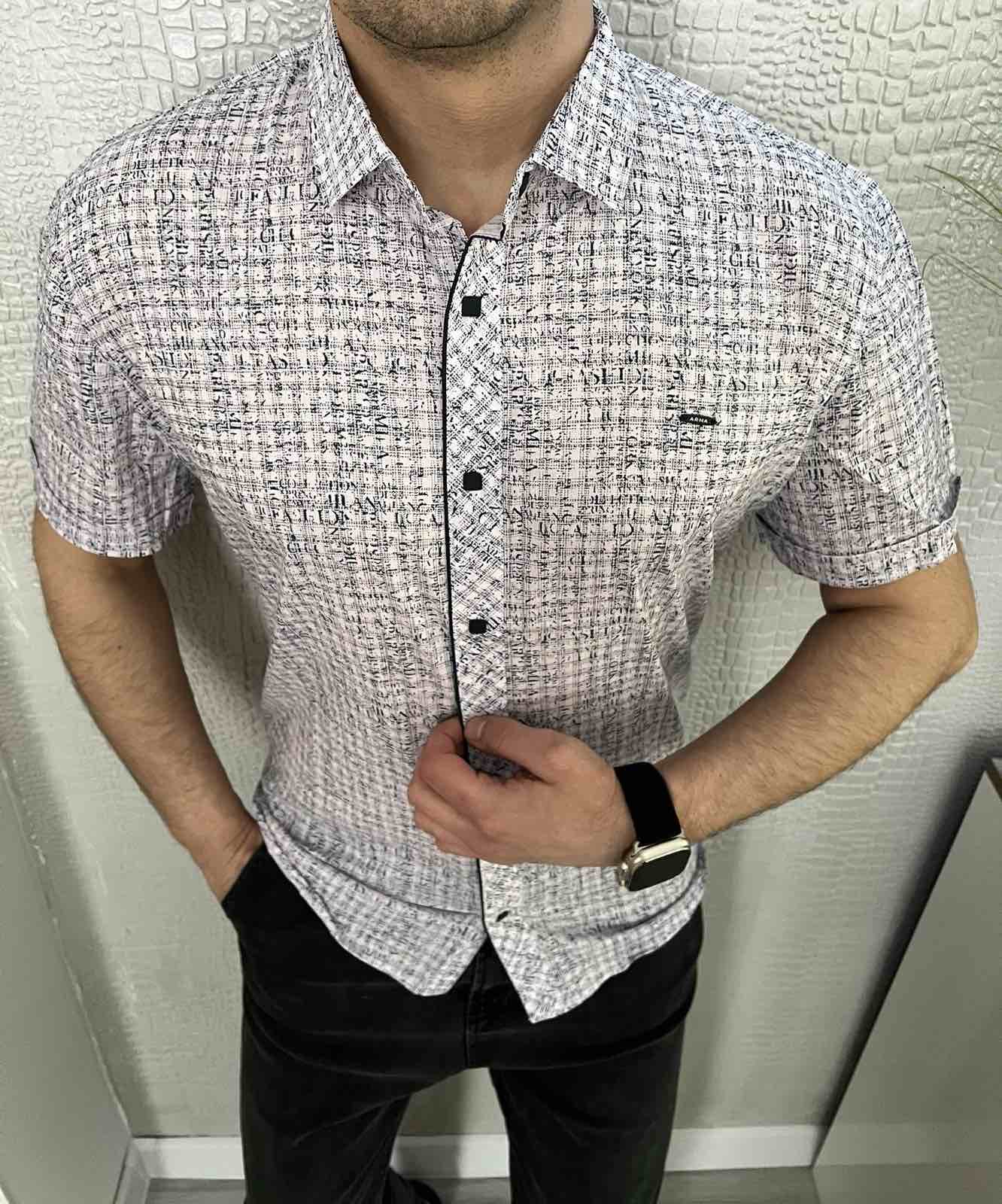 Рубашка Nik (L-2XL) 34422 white (лето)
