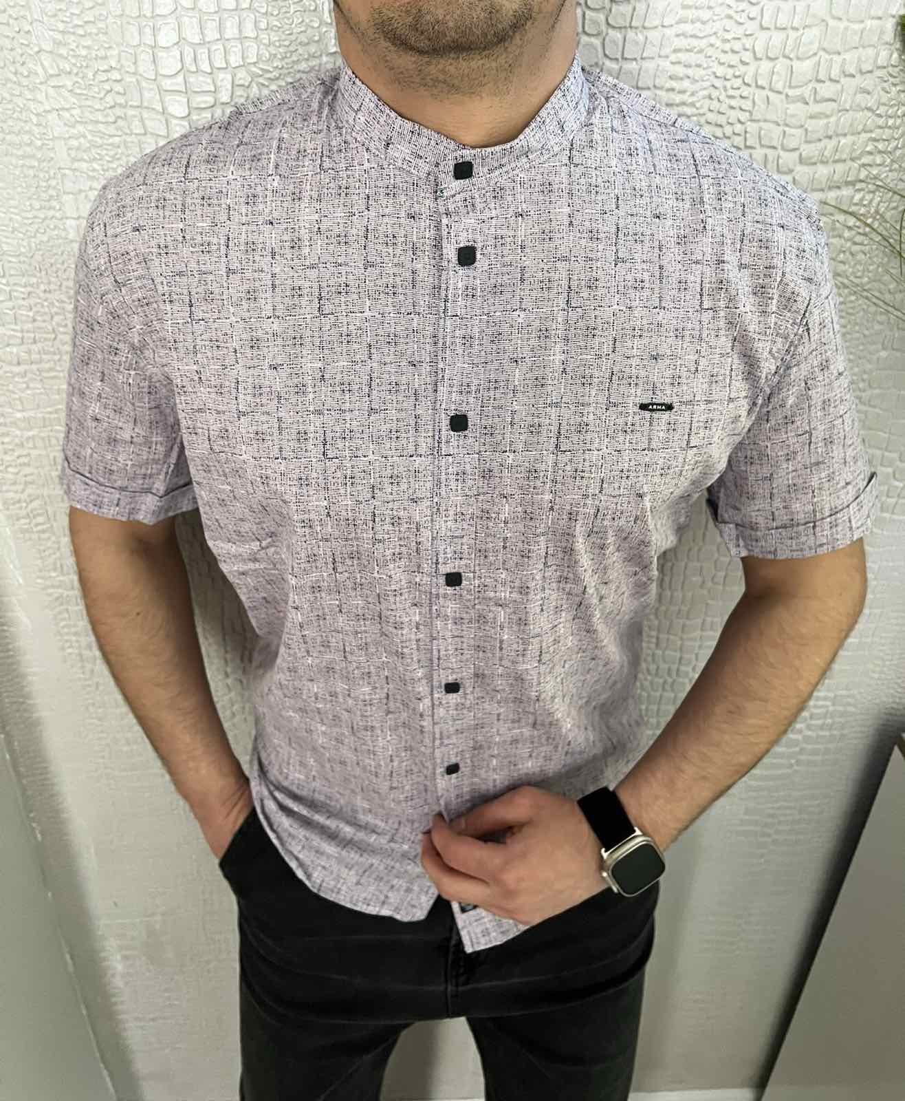 Рубашка Nik (L-2XL) 34424 l.grey (лето)